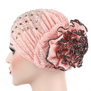 Wholesale rhinestone bicolor Muslim head scarf