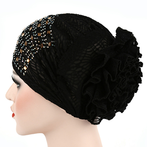 Wholesale rhinestone bicolor Muslim head scarf