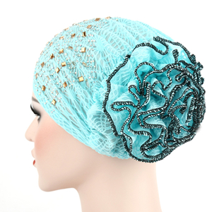 Wholesale rhinestone bicolor Muslim head scarf