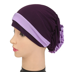 China wholesale bicolor flower muslim scarf