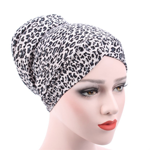 China Yiwu cheap leopard muslim cotton head scarf