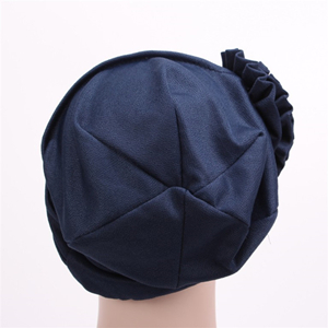 Cheap monochrome side applique flower head scarf