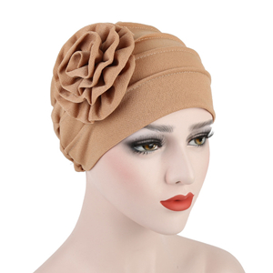 Cheap monochrome side applique flower head scarf