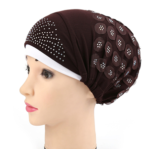 Hot drilling punch stretch solid color head scarf