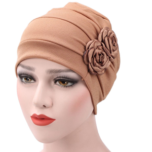 Wholesale monochrome double side flower muslim head scarf