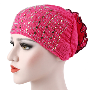 Cheap hot drilling with floral flower head scarf