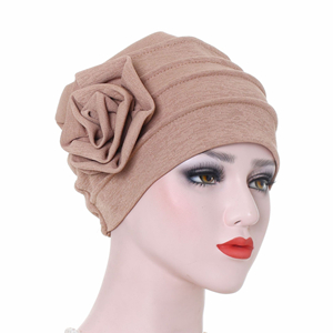 Muslim monochrome side flower headscarf wholesale from china