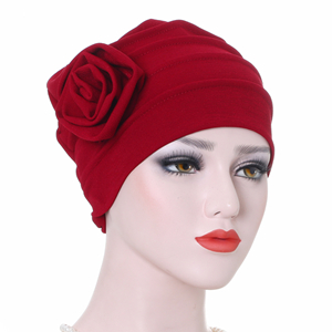 Muslim monochrome side flower headscarf wholesale from china