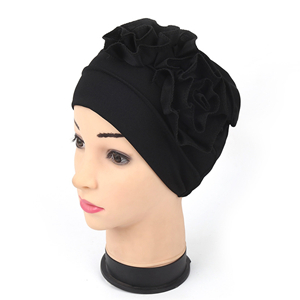 Double flower floral muslim head scarf wholesale from china