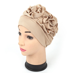 Double flower floral muslim head scarf wholesale from china