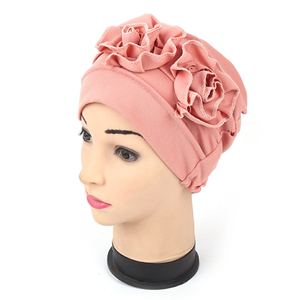 Double flower floral muslim head scarf wholesale from china
