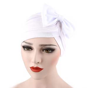 Wholesale fold bow solid color head scarf