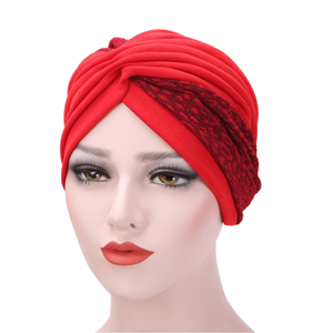 Wholesale two-tone pleated Muslim head scarf