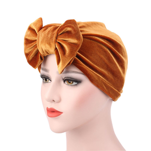 Chinese Yiwu flannel bow Muslim head scarf