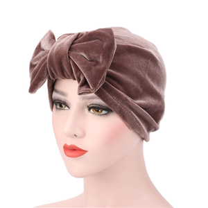 Chinese Yiwu flannel bow Muslim head scarf