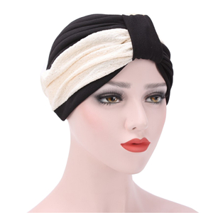 China wholesale bicolor pleated fold Muslim head scarf