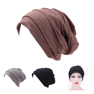 Monochrome four fold warm head scarf whoolesale from china