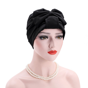 Bow solid muslim cheap head scarf
