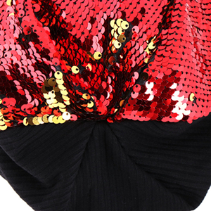 Sequin knitted warm ear protector cheap head scarf