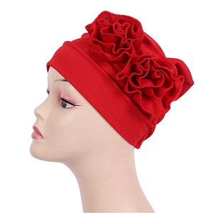 Corn grain double flower fold Dubai cheap head scarf