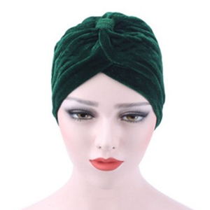 Pure color fleece elastic wholesale head scarf