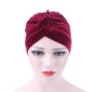 Pure color fleece elastic wholesale head scarf