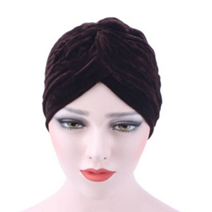 Pure color fleece elastic wholesale head scarf