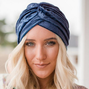 Pure color fleece elastic wholesale head scarf