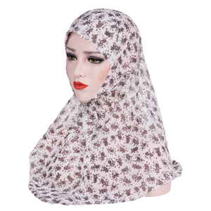 Chiffon print muslim wholesale head scarf
