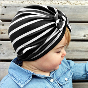Wholesale children striped knot head scarf