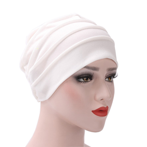 Wholesale cotton solid color double layer windproof head scarf