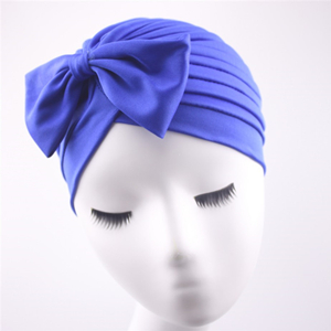 China cheap solid color fold bow Muslim head scarf