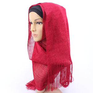 Bright silk ribbon Muslim head scarf cheap from china