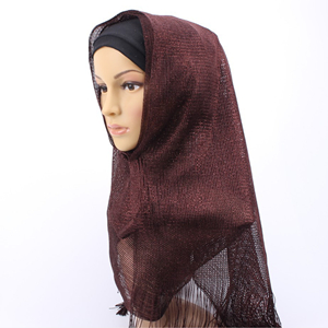 Bright silk ribbon Muslim head scarf cheap from china