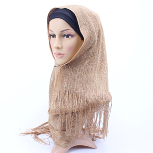 Bright silk ribbon Muslim head scarf cheap from china