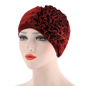 Wholesale monochrome side flower headscarf
