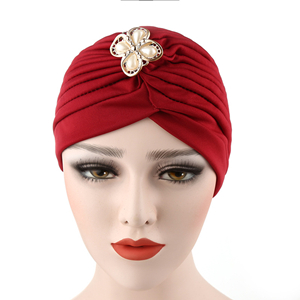 Drape pure color peach heart decorates Muslim cheap headscarf