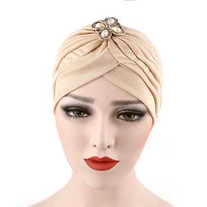 Drape pure color peach heart decorates Muslim cheap headscarf