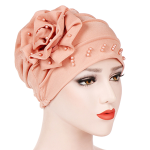 Plain coloured plaited beaded Muslim cheap headscarf