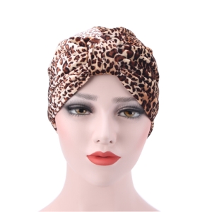 Cheap leopard-print butterfly Muslim flannelette headscarf