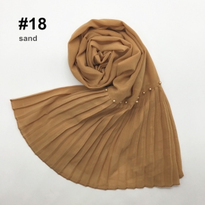 Solid color lace nails color crumpled chiffon scarf