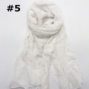 Solid color chiffon hot diamond chain decorated with cheap scarf