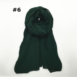 China wholesale Muslim solid color crumpled chiffon scarf