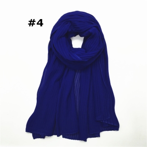 China wholesale Muslim solid color crumpled chiffon scarf