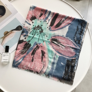 Blooming stamping cotton national wind cheap scarf
