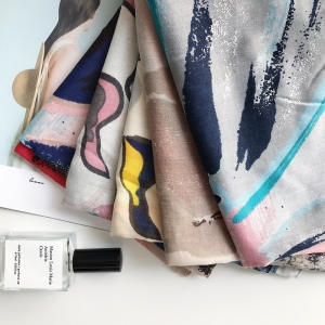 Blooming stamping cotton national wind cheap scarf