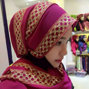 Pearl chiffon sacrifice long terms muslim headscarf