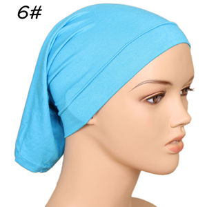 Monochrome high elastic cotton muslim cheap headscarf