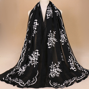 Cotton embroidered thin sunscreen cheap scarf