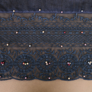 Wholesale plain lace cotton stitching decorative scarf